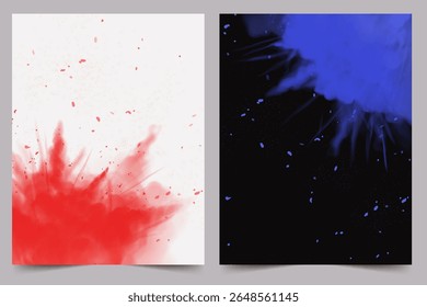 clouds explosions ink splashes decorative background