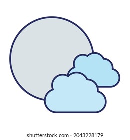 Clouds Fill inside vector icon which can easily modify or edit 