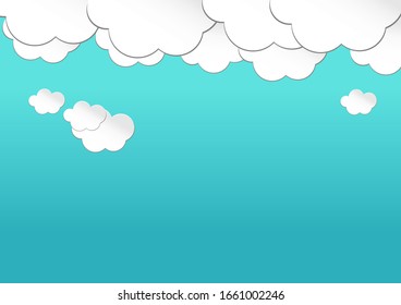 clouds in flat design  Vector