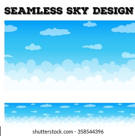Clouds floating in the blue sky illustration