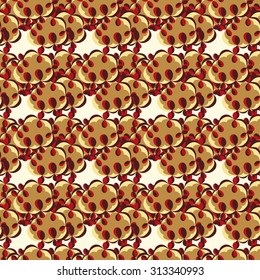 clouds and flower petals abstract seamless pattern vector illustration