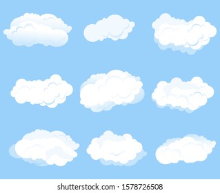 Clouds, great design for any purposes. Light blue background. Cloud technology. Nature backdrop. Background design. Summer color. Design element. Natural background.