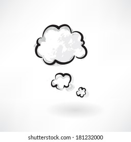 clouds grunge icon