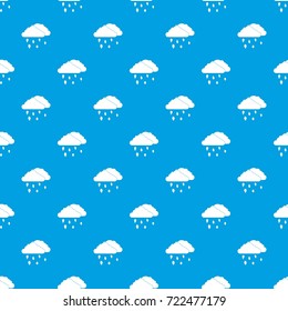 Clouds and hail pattern repeat seamless in blue color for any design. Vector geometric illustration