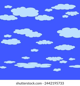 Clouds hand drawing illustration vector