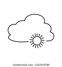Clouds icon. cloud and meteorology concept. isolated on white background