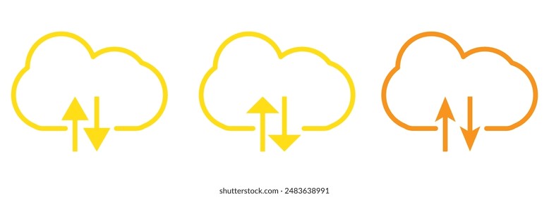 Clouds icon. cloud and meteorology concept. isolated on white background
