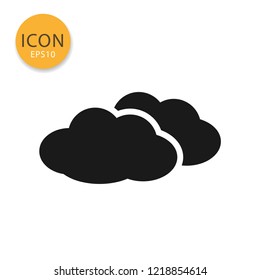 Clouds icon flat style in black color vector illustration on white background.