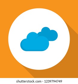 Clouds icon flat symbol. Premium quality isolated overcast element in trendy style.