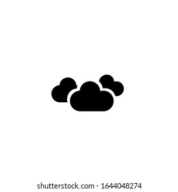 Clouds icon. clouds group icon. flat, simple, black.