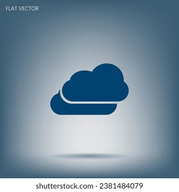 Clouds icon illustration flat icon.