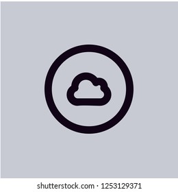 Clouds icon isolated on grey background.Premium symbol for website design, mobile application, logo, ui.Vector illustration. Eps10