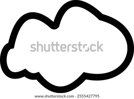 Clouds icon , isolated on a transparent background. Logo and sign. Cloud technologies. Simple modern design. Flat style vector, vector pictogram design template, used for mobile phone website ui.