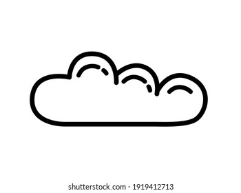 Clouds icon isolated on white background.