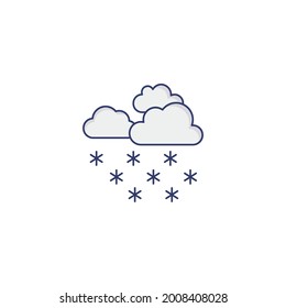 Wolken-Symbol einzeln auf weißem Hintergrund