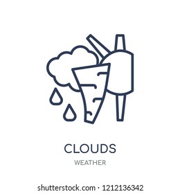 Clouds icon. Clouds linear symbol design from Weather collection. Simple outline element vector illustration on white background.