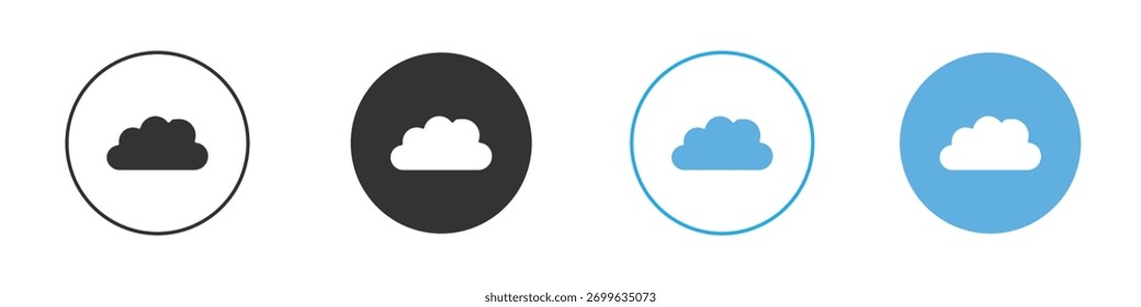 Conjunto de diseño de Plantilla de logotipo de icono de nubes
