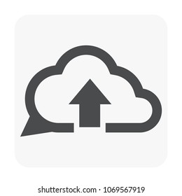 Clouds icon on white