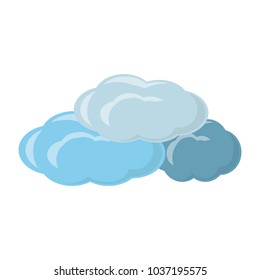 clouds icon over white background vector illustration