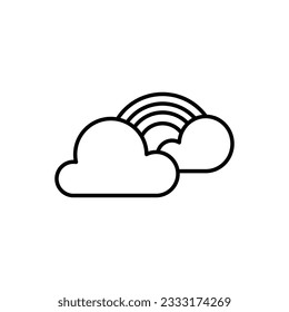 icono de nubes sobre fondo blanco, estilo de línea, ilustración vectorial