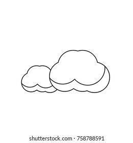 clouds icon over white background vector illustration