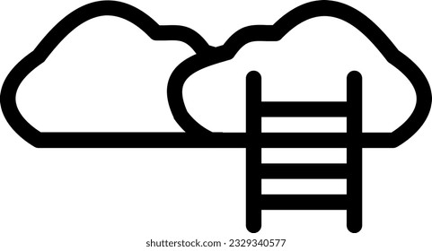 El icono de nubes representa un símbolo del tiempo o del almacenamiento de datos, ideal para servicios meteorológicos o de computación en nube