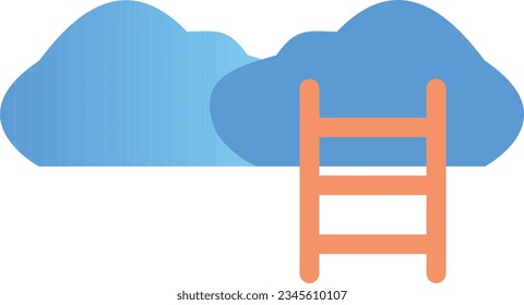 The clouds icon represents a symbol of weather or data storage, ideal for meteorological or cloud computing-related services