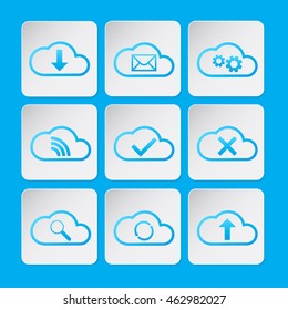 clouds icon set
