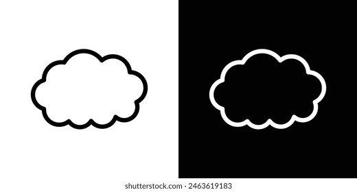 Clouds icon set. Weather icons depicting cloudy skies.