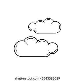 Clouds icon. Simple element illustration. Cloud symbol design template. Can be used for web and mobile