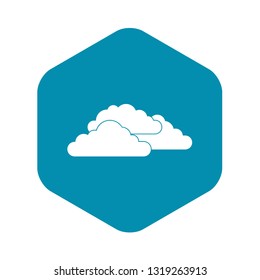 Clouds icon in simple style isolated on white background