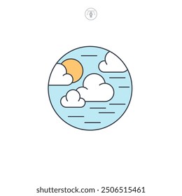 Clouds icon symbol vector illustration isolated on white background