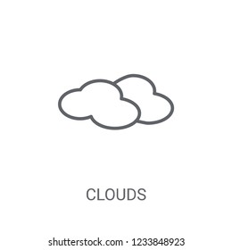 Clouds icon. Trendy Clouds logo concept on white background from Weather collection. Suitable for use on web apps, mobile apps and print media.