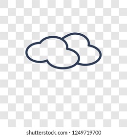 Clouds icon. Trendy Clouds logo concept on transparent background from Weather collection