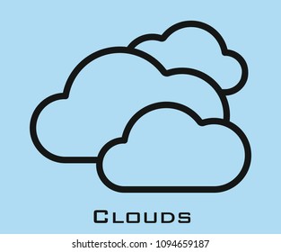 Clouds icon vector