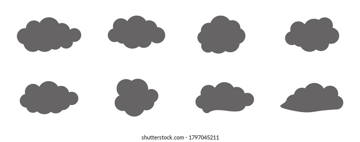 Clouds icon vector collection isolated on white