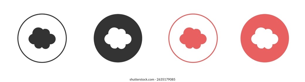Clouds icon vector design template simple and clean style