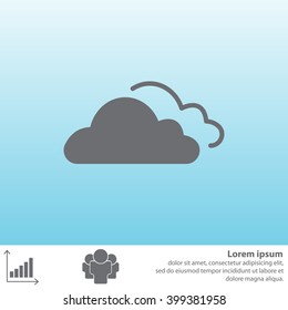 clouds icon, vector illustration.