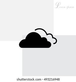 clouds icon, vector illustration. 