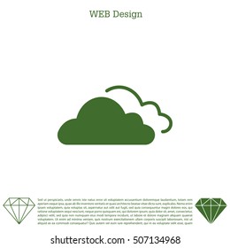clouds icon, vector illustration. 