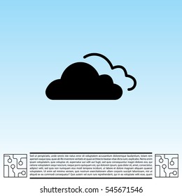 clouds icon, vector illustration. 