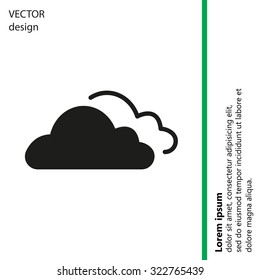 clouds icon, vector illustration. Flat design style