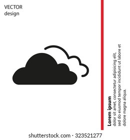 clouds icon, vector illustration. Flat design style