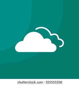 clouds icon, vector illustration. Flat design style