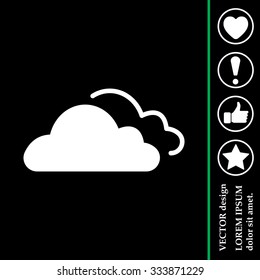 clouds icon, vector illustration. Flat design style