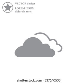 clouds icon, vector illustration. Flat design style