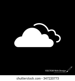 clouds icon, vector illustration. Flat design style