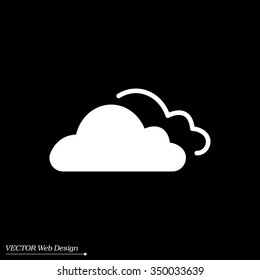 clouds icon, vector illustration. Flat design style