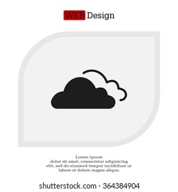 clouds icon, vector illustration. Flat design style
