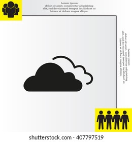 clouds icon, vector illustration. Flat design style